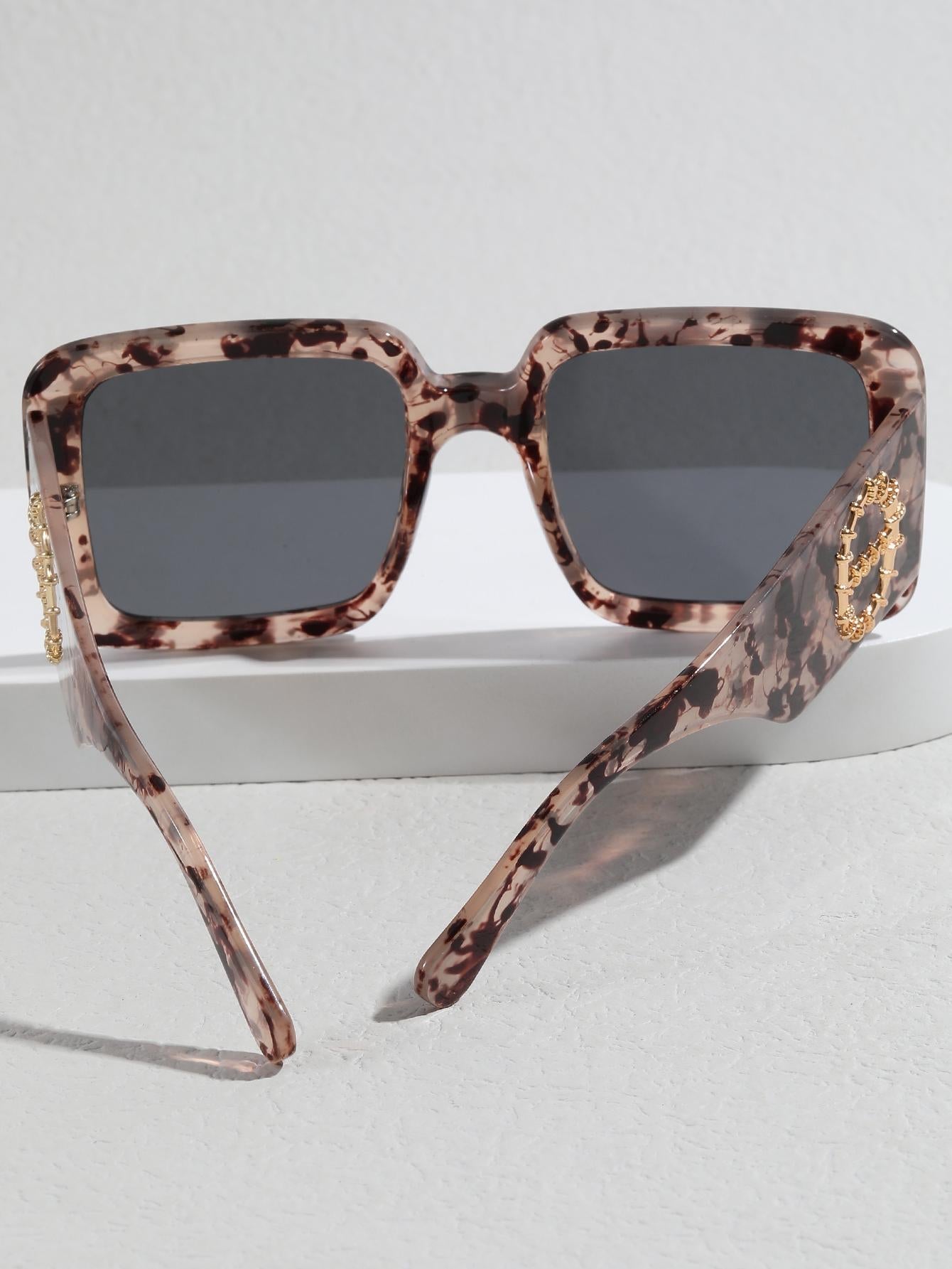 Tortoiseshell Square Frame Fashion Glasses