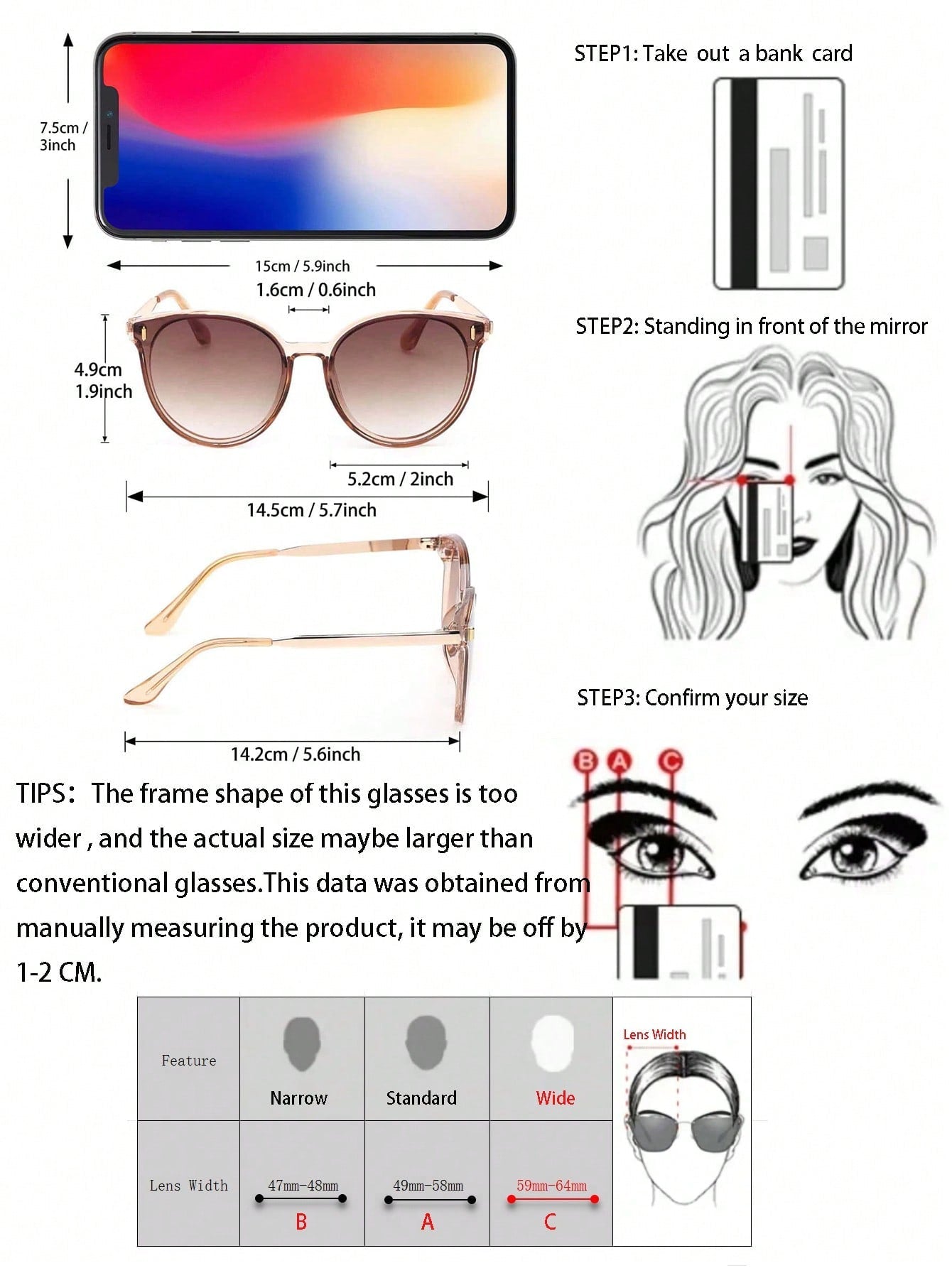 Tinted Lens boho style Fashion Glasses