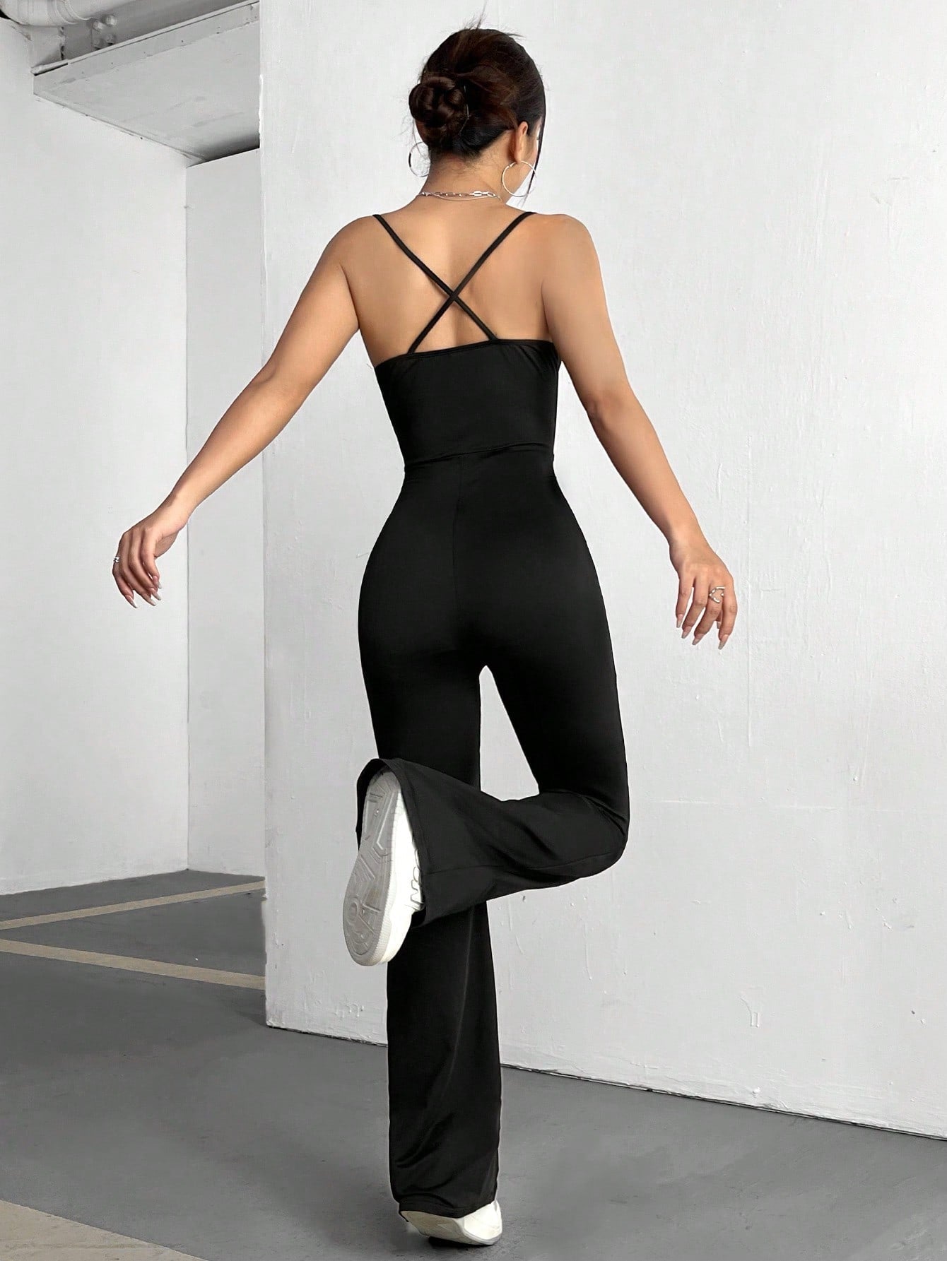 Women's Solid Color Sleeveless Jumpsuit